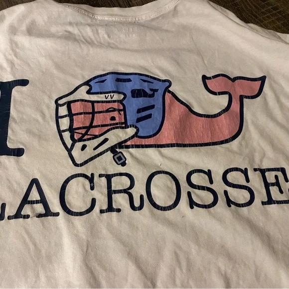 Vineyard Vines Long Sleeve Whale Tshirt lacrosse lax tee shirt mens xs preppy​ - Picture 5 of 5